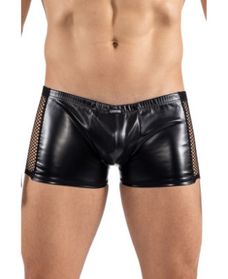 Boxer noir Black Desire en simili cuir 
